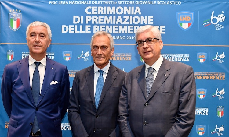 Benemerenze sportive: premiati dirigenti e società di LND e Settore Giovanile e Scolastico 