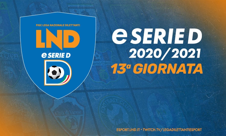 Domani la 13^ di andata con le prime sfide della eSerieD 2021 